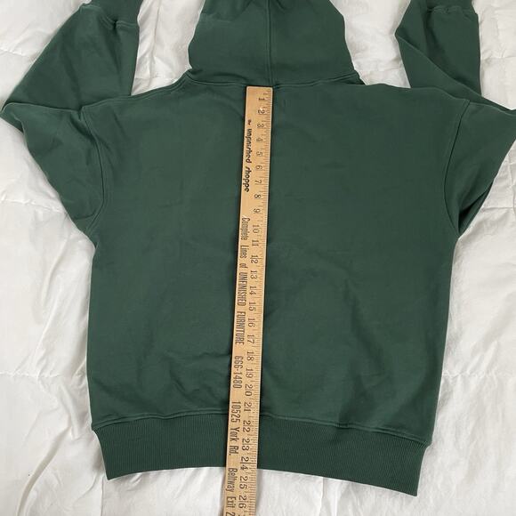 Hours Drop Shoulder Hoodie Pullover Oversized Boxy Heavy Forest Green Men’s S - Picture 6 of 9